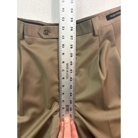 NEW brown Jos A Bank 36R 36 signature gold suit dress pants trousers 100% Wool